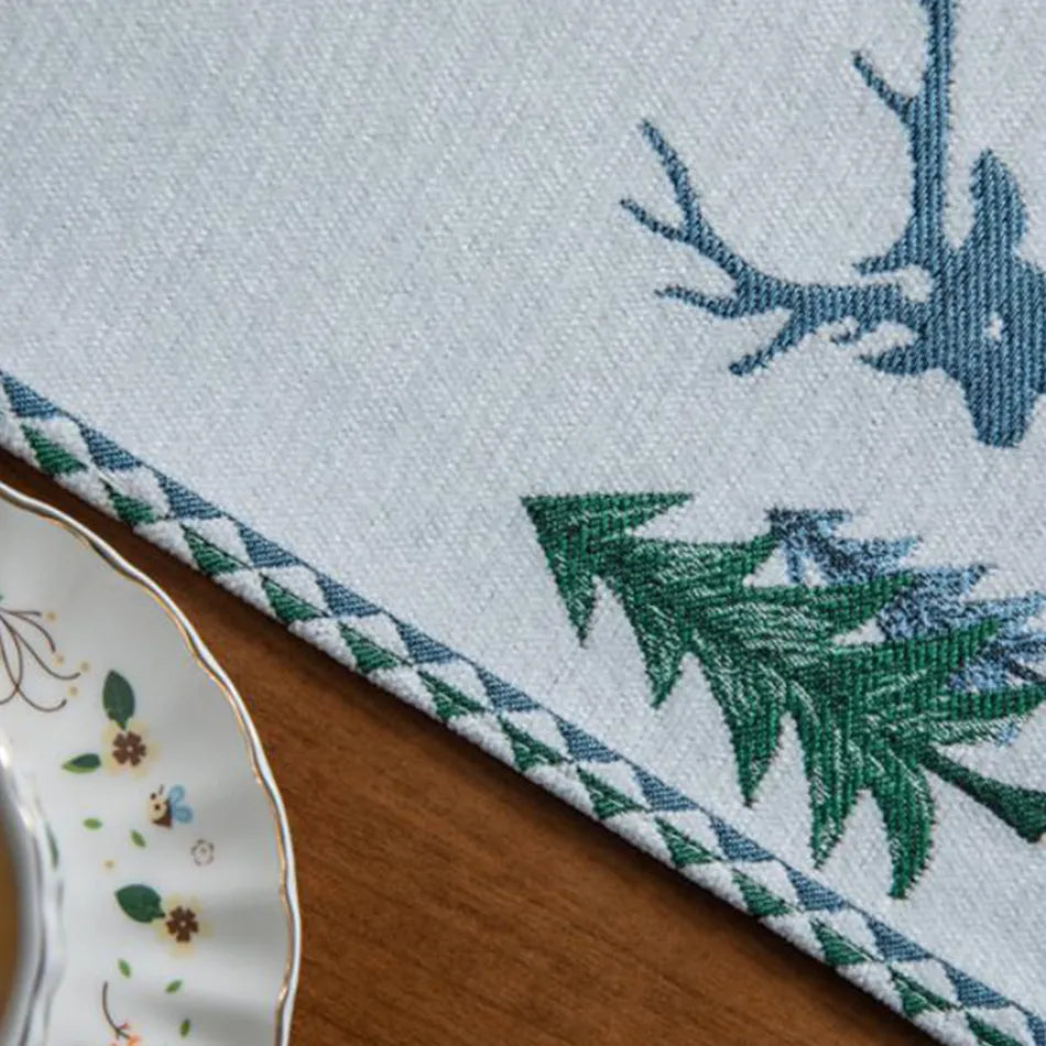 Tree Print Table Runner - Christmas