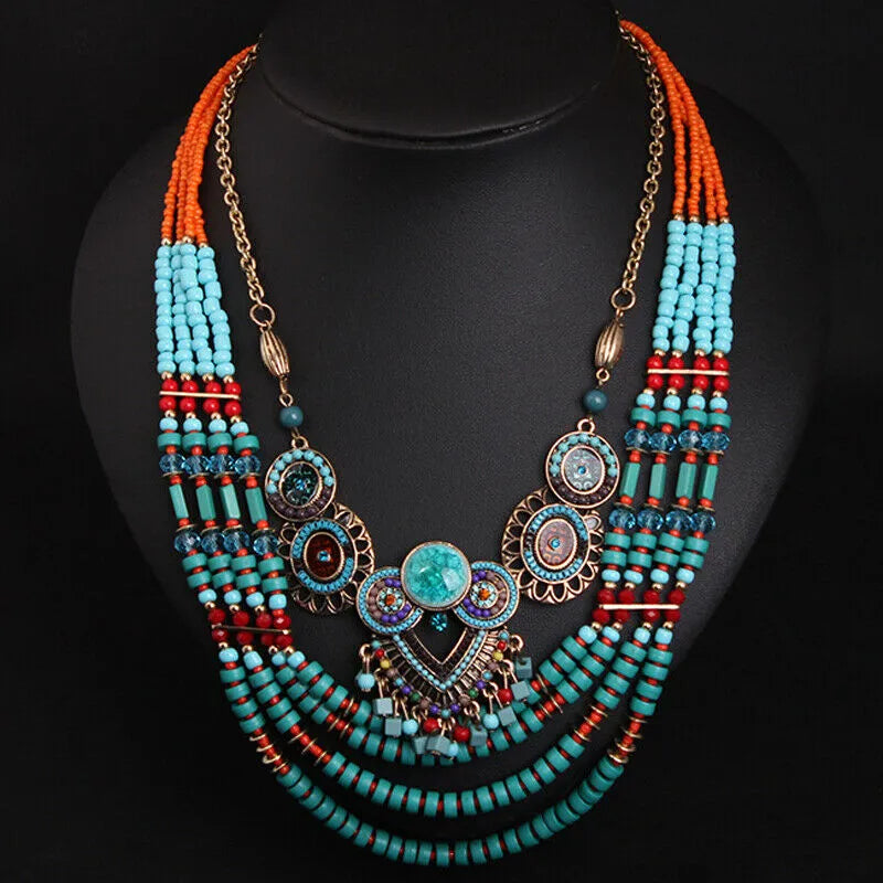 Retro Bohemian Statement Necklace