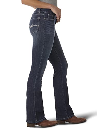 Wrangler Women's Western Mid Rise Stretch Boot Cut Jean